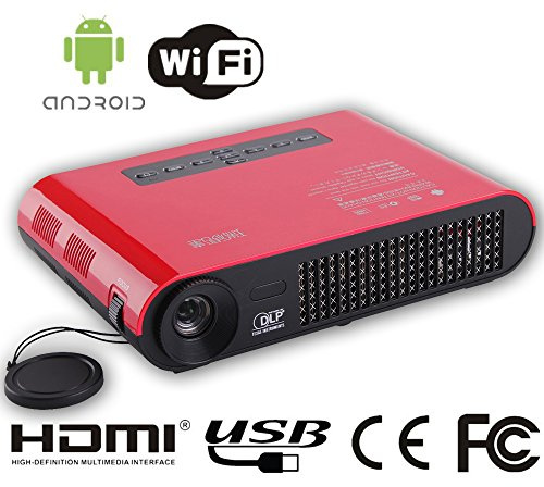 Mini Proiettore LED 550 ANSI Lumen Risoluzione Nativa di WXGA 1280 x 800 Supporta 1080p DLP Proiettore LED Full HD 3D