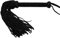 Flogger, Peitsche, 18 Wildleder Tails, extra lang mit Wildleder bezogener Griff schwarz oder rot