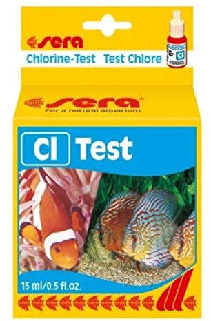sera 04810 Chlor Test (Cl), Wassertest für ca. 45 Messungen, misst zuverlässig und genau den Chlorgehalt, für Süß- & Meerwasser, im Aquarium oder Teich, 15 ml (1er Pack)