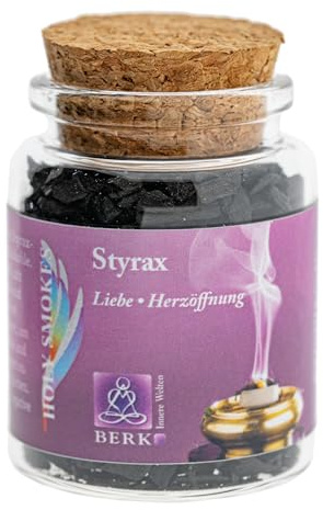 Berk HS-245 Räucherwerk - Styrax Pulver - Reine Harze, 50 ml