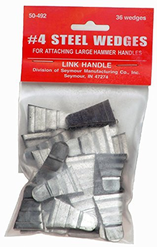 Link Handles 64147 Corrugated Steel Wedges for Sledge Hammers, No. 5, 1 Width x 1-1/16 Height by Link Handles