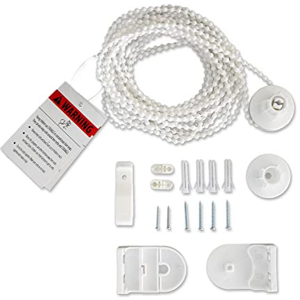 Victoria M. Ersatzteil-Set für Standard Rollos Komplettset Zubehör inkl. Zugkette kürzbar, 600 cm Weiß