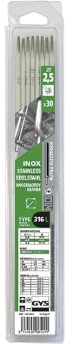 GYS - ELECTRODES Inox Ø2.5 316L - Etui de 30 - Consommable soudure/MMA - Toutes positions