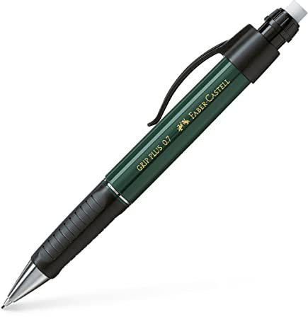 FABER-CASTELL 130700 - Druckbleistift GRIP PLUS, Minenstärke: 0,7 mm, Schaftfarbe: grün metallic
