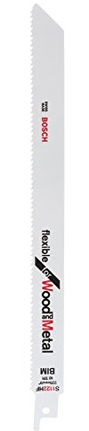 Bosch Accessories Professional 2 Stück Säbelsägeblatt S 1122 HF Flexible for Wood and Metal (Länge 225 mm, Zubehör Säbelsäge)