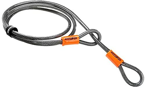 Kryptonite Kryptoflex Cerraduras, Adultos Unisex, Schwarz, 10mm/220cm
