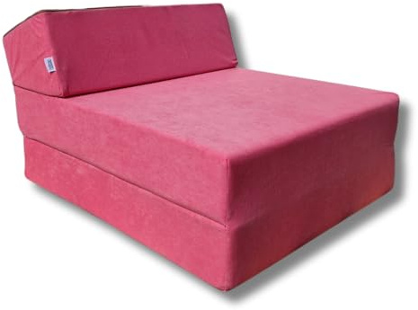 Natalia Spzoo – 3-teilige klappbare Schaumsessel (160 x 60 x 12 cm) gemütliche Faltmatratze für einen erholsamen Schlaf – Klappmatratze mit Schaumstoffkern & abnehmbarem Bezug