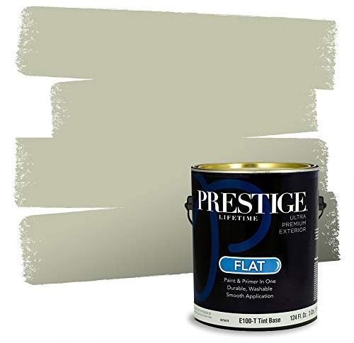 PRESTIGE Exterior Paint and Primer in One, Crisp Celery, Flat, 1 Gallon