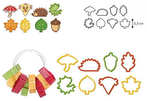 Tescoma JGO 8 Cortapastas DE OTOÑO Delicia, Colores Variados, 25 x 13 x 3.2 cm