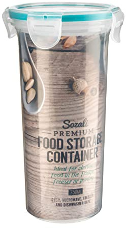 750 mlRound Tall Airtight Clio Lock handy Container Kitchen BPA Free Food Storage