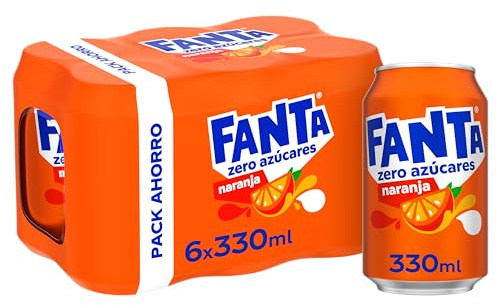 Fanta Naranja Zero Azúcar Refresco Pack 6 x 330 ml