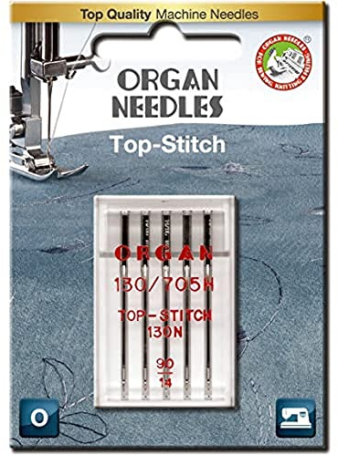 Organ Needles 5600090BL Maschinennadeln, Silber, 90/14 Größe, 5