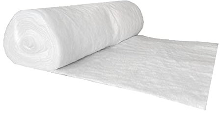 pemmiproducts Schneeflocken Matte 1,5 x 25 m (EUR 4,33/ m²), 100g m², ca.1 cm dick, 15 m², aus Baumwolle, kompostierbar, Schneematte, Schneedecke mit Schneeflockenoptik