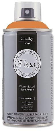 FLEUR Spray Vernice Chalk Paint, Extra Opaco, all' Acqua senza Odore, MultiSuperficie, 300 ml F31 Tropical Sunset, Effetto Gesso, Shabby Chic Vintage, per Mobili, per Interno - Esterno