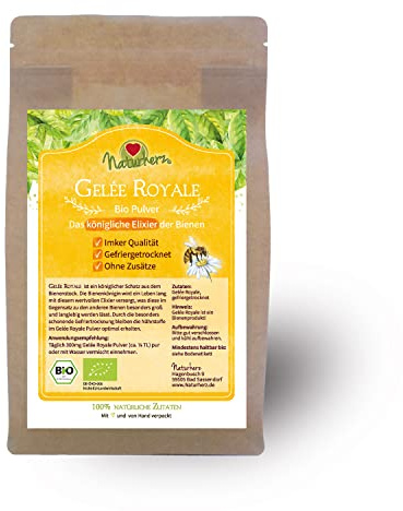 Bio Gelee Royal Pulver | 100% gefriergetrocknetes Gelee in bewährter Naturherz-Qualität vom Bio Imker (100g)
