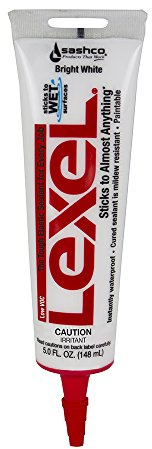SASHCO 13043 Lexel Synthetic Rubber, 5 oz Tube, White, Voc