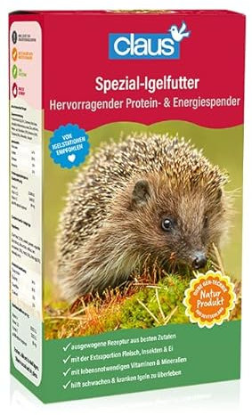 Claus Spezial-Igelfutter | 750 g | Futtermittel für hilfsbedürftige Igel | Mit lebensnotwendigen Vitaminen & Mineralien | Artgerechte Mischung mit Fleisch, Insekten & Ei