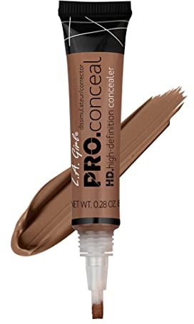 L.A. Girl PRO.Conceal HD High Definition Concealer, Dark Cocoa 8g - Creamy Blendable Formula for Flawless Coverage, Colour Correcting & Highlighting
