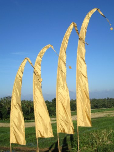 Bali-Fahne, Polyester, gold, 3 Meter
