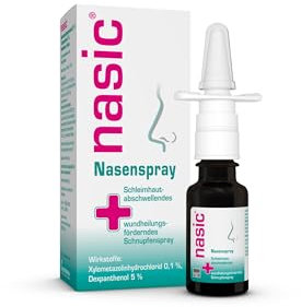 nasic Nasenspray mit dem Wirkplus | Abschwellendes & wundheilungsförderndes Schnupfenspray für Erwachsene & Schulkinder | Mit Xylometazolin & Dexpanthenol | 10 ml