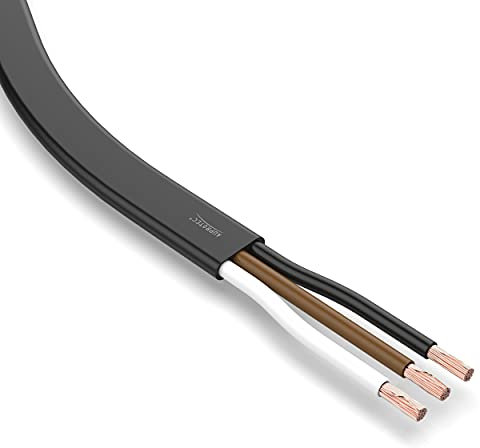 Automotive Multicore Cable Trailer Cable 5m, 10m, 20m or 50m choice: (5m metre, 3 Core 3 x 1.0 mm² flat cable 3x AWG 18)