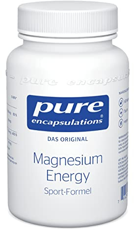 Pure Encapsulations - Magnesium Energy - Die Sport-Formel mit Natrium und Vitamin B12 für eine optimale Leistung - Muskelunterstützung & Energie - 60 Vegetarische Kapseln