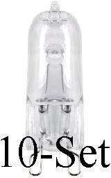 1x Halogenlampen 10er Pack Halogenlampe Halogenleuchtmittel G9 25 Watt 10 Stück