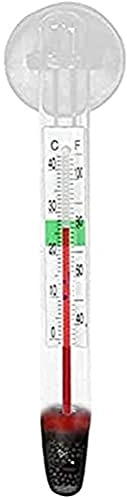 Interpet Easy Read Aquarium Fish Tank Thermometer, Fahrenheit and Celsius scale, Easy Reference Acceptable Temperature Band, Sucker Fixing