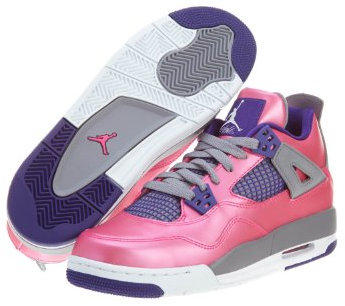 Jordan Nike Girls Air 4 Retro GS, EU:36.5;Farbe:Pink/Lila