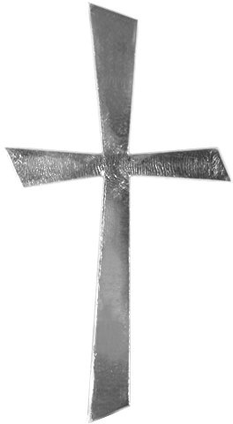 Rayher 31502000 Wachs-Motiv Kreuz Silber, 10,5x5,5cm, SB-Btl 1Stück