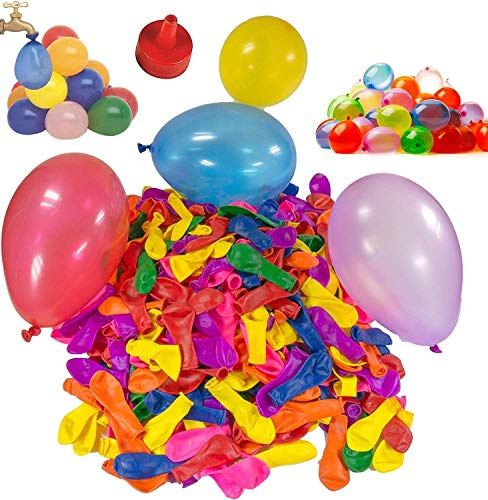150Pcs Assorted Water Balloons Bombs with Hose Nozzle Fight Games Summer Pool Splash Fight Outdoor Garden Toys Fun Kids Party Bag Fillers