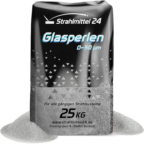 Samore 25 KG GLASPERLEN STRAHLMASTER STRAHLMITTEL 0-50 µm STRAHLGUT GLASPERLEN SANDSTRAHLEN MICROGLASPERLEN