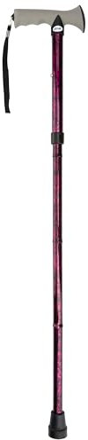 Drive Devilbiss Folding Walking Stick with Soft Grip Handle, Purple (Packaging may vary)