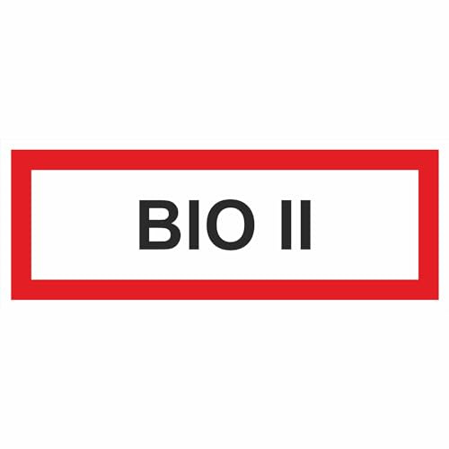 Indigos UG Aufkleber BIO II Hinweisschild Brandschutz - 21,00x7,4 cm - selbstklebender Sicherheits Aufkleber für Tür oder Wand - Warnschild für Gebäude, Hotel, Büro, Firma, Haus, Praxis
