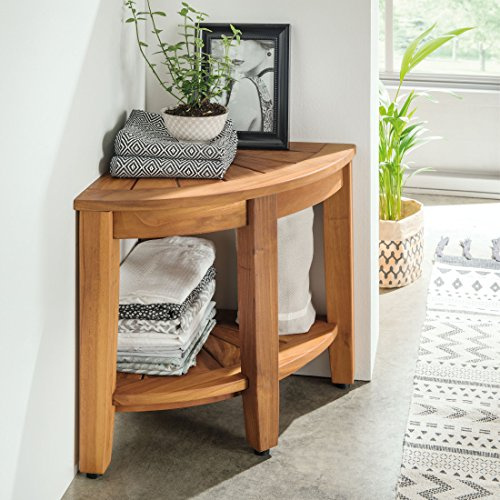 Destiny Badregal SPA & Living Eckregal halbrund 40x40x44 cm Teak