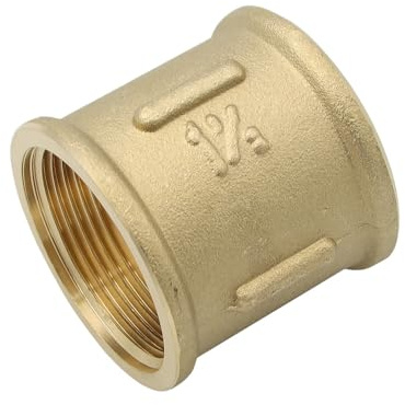 Stabilo-Sanitaer Messingmuffe 1 1/2 Zoll DN40 Rohrmuffe Muffe Rohrverbinder Gewindeverbinder Messingfitting Messing Fitting Gewindefitting Rohrfitting