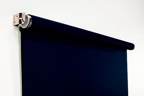 Black 2.5' x 5' Rollup Backdrop System – Spring-Powered, Wall, Ceiling, or Door Mounted Background for Studios, Photographers & Creative Portrait Sessions