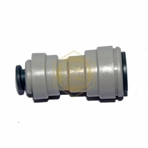 JOHN GUEST REDUCING STRAIGHT CONNECTOR. Push-fit Tube O.D. 3/8 to 1/4 Push-fit Tube O.D. Speedfit Part No PI201208S. Inch Size Quick-Connect Acetal Fittings for Drinks Dispensers and Pure Water.