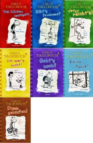 Gregs Tagebuch 1-7 in gebundener Ausgabe (1. Von Idioten umzingelt + 2. Gibt's Probleme + 3. Jetzt reicht's + 4. Ich War's Nicht + 5. Geht's noch + 6. Keine Panik + 7. Dumm gelaufen)