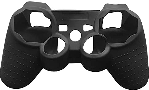 OSTENT Schutzhülle aus Silikongel, weiche Haut, Hülle für Sony PlayStation PS2 PS3 Controller, Farbe Schwarz