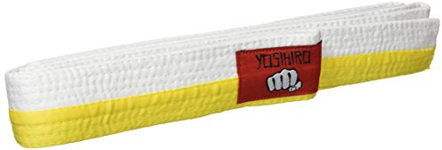 YOSIHIRO 49002 Gürtel Unisex, Unisex – Erwachsene, Weiß/Gelb