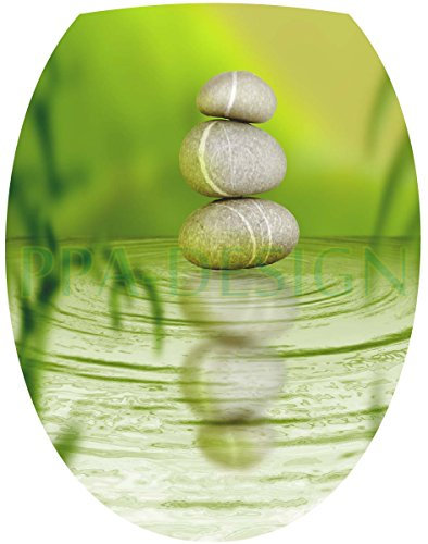 Sticker Autocollant Abattant WC Galets Eau 35x42cm SAWC0064