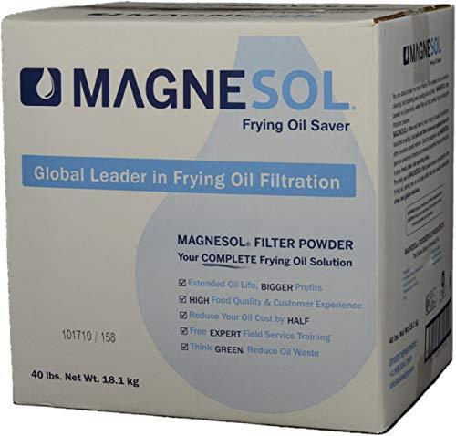 Magnesol Dallas Group Fritteusen-Filterpulver für Fritteusen, spart Fritteusenöl, verlängert die Lebensdauer der Öle, Frittierölfilterung, (1 x 40 lb)