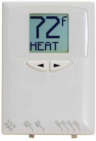 Lux Pro PSDH121B Non-Programmable Thermostat; Heat Pump Only; 2 Heat, 1 Cool; Batteries Included