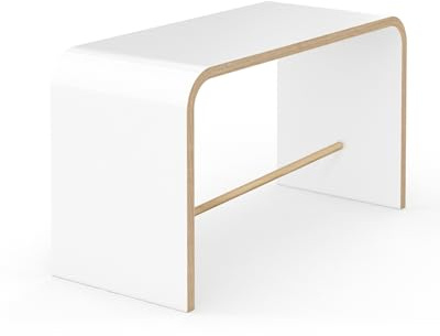 Tojo Sit | Hocker | Ablage | Beistelltisch | MDF beschichtet Weiß | 70 x 30 x 40 cm (L x B x H) Vielseitig einsetzbare Sitzgelegenheit | Holzhocker