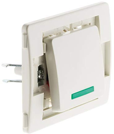 Zenitech Bouton Poussoir à Voyant bornes Auto - Non monté - Blanc - Venus