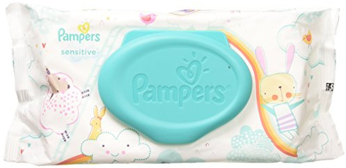 Pampers Sensitive Wipes Travel Pack 56 Count (Pack of 3)