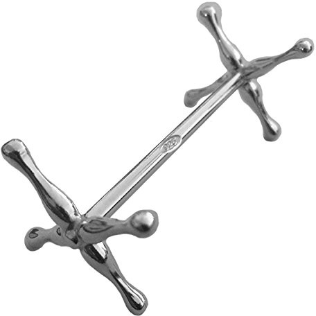 SILBERKANNE Messerbänkchen 925 Sterling Silber – L 7 cm – Edle Besteckablage für den Tisch – Inkl. Geschenkbox – Massives Silber