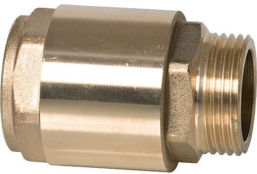 VWPEYY Rückschlagventil/Schwerkraftbremse 3/8 Zoll IG zu AG, Messing, DN10, 16 bar, 110°C
