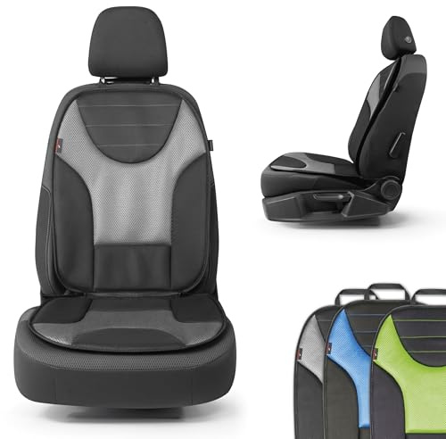 Walser Auto-Sitzauflage Grafis, Universaler Sitzaufleger, Schutzunterlage, PKW-Sitzschoner, Schwarz-Grau